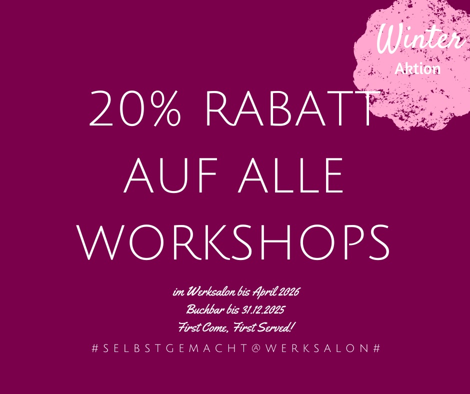 Winter Aktion: 20% Rabatt auf deinen Workshop